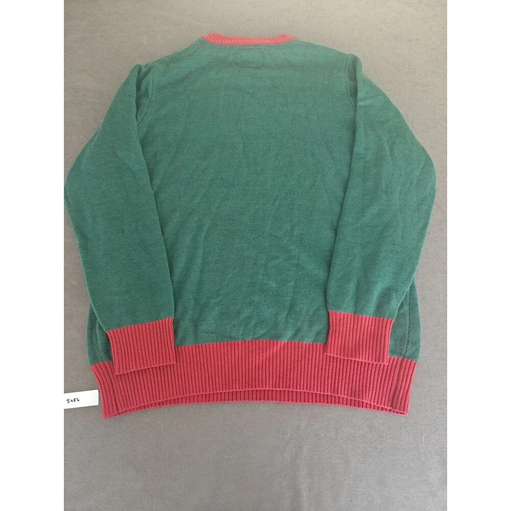 Tipsy Elves XXL Gingerbread Icing Christmas Sweater Green Red Funny
